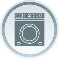 Laundry Solid button Icon vector