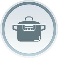 Pressure cooker Solid button Icon vector