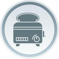 Toaster Solid button Icon vector