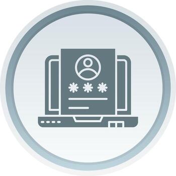 Identification Solid button Icon vector