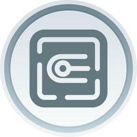 Endpoint Solid button Icon vector