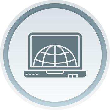 Internet sólido botón icono vector