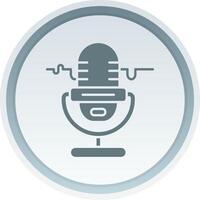 Microphone Solid button Icon vector