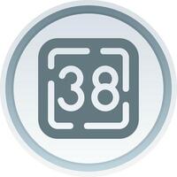 Thirty Eight Solid button Icon vector