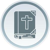 Bible Solid button Icon vector