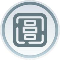 Horizontal Alignment Solid button Icon vector