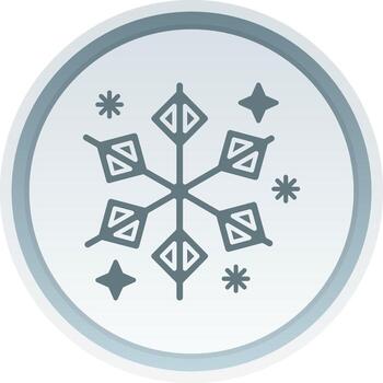 Winter Solid button Icon vector
