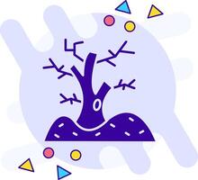 Tree freestyle solid Icon vector