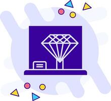 Diamond freestyle solid Icon vector