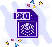 Psd file format freestyle solid Icon vector