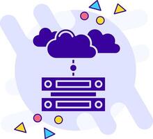 Cloud data freestyle solid Icon vector