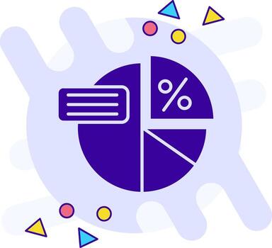 Pie graph freestyle solid Icon vector