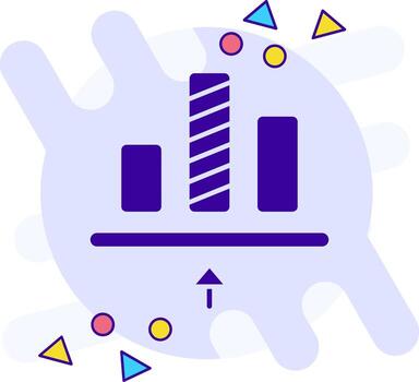 Bottom allignment freestyle solid Icon vector