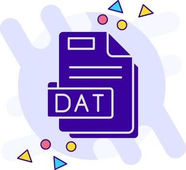 dat estilo libre sólido icono vector
