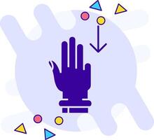 Three Fingers Down freestyle solid Icon vector