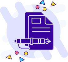 Document freestyle solid Icon vector