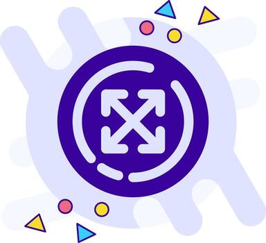 Move freestyle solid Icon vector