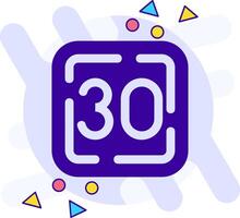 Thirty freestyle solid Icon vector