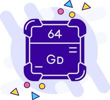 Gadolinium freestyle solid Icon vector