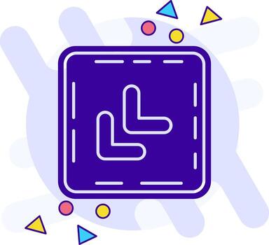 Chevron freestyle solid Icon vector