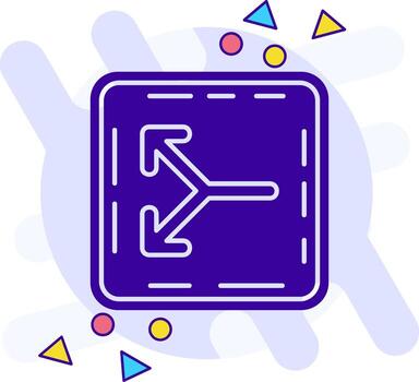 Split freestyle solid Icon vector