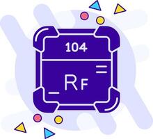 Rutherfordium freestyle solid Icon vector