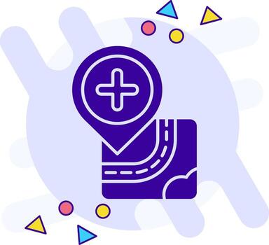 Plus freestyle solid Icon vector