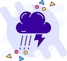 Thunder strom freestyle solid Icon vector