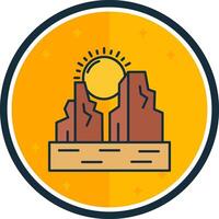 Canyon filled verse Icon vector