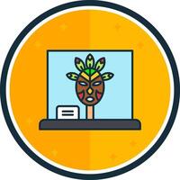 Mask filled verse Icon vector