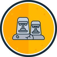 moai lleno verso icono vector