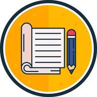 Notebook filled verse Icon vector