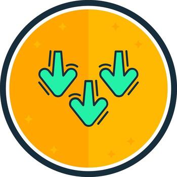 Decrease filled verse Icon vector