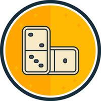 Domino filled verse Icon vector