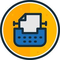 Typewriter filled verse Icon vector