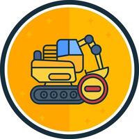 Construction filled verse Icon vector