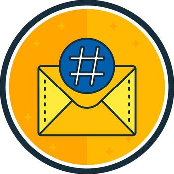 Hash filled verse Icon vector