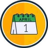 1st of April filled verse Icon vector