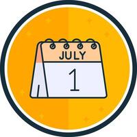 1st of July filled verse Icon vector