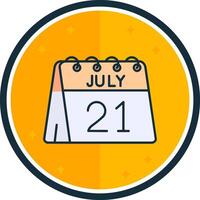 21st of July filled verse Icon vector