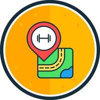 Gym filled verse Icon vector