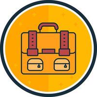 bolso lleno verso icono vector