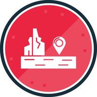 Location Glyph verse Icon vector