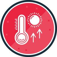 Thermometer Glyph verse Icon vector