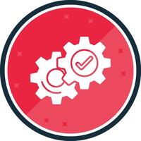 Setting Glyph verse Icon vector