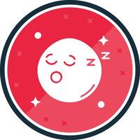 dormir glifo verso icono vector