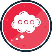 nube glifo verso icono vector