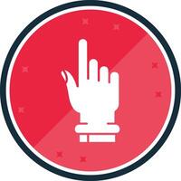 Hand click Glyph verse Icon vector