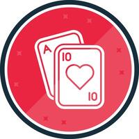 Poker Glyph verse Icon vector