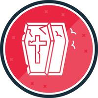 Coffin Glyph verse Icon vector